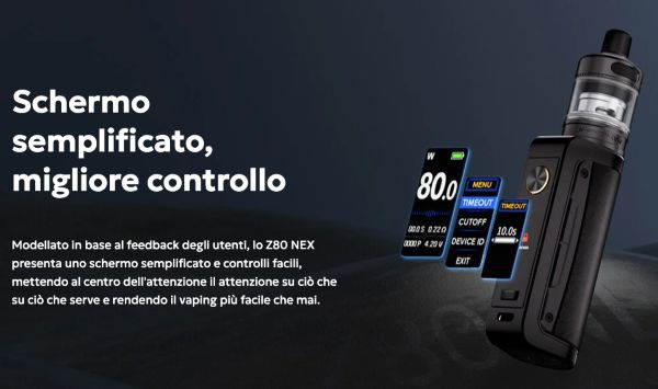 coolfire z80 nex innokin sigaretta elettronica con display a colori tft 0,96 pollici