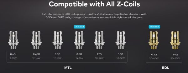 ez tube innokin sigaretta elettronica compatibile con tutte le resistenze z coil