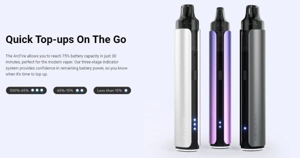 innokin arcfire electronic cigarette with 750mah built-in battery