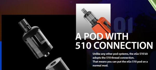 ego 510 pod cartridge with 510 connection