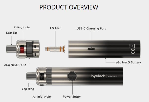 ego nexo joyetech componenti sigaretta elettronica