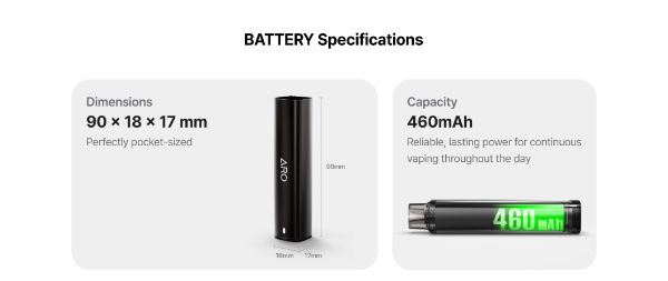 justfog aro sigaretta elettronica con batteria integrata 460 mah