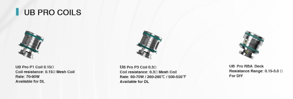 UB Pro Coil lost vape resistenze