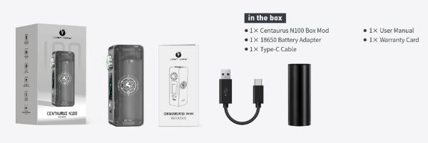 centaurus n100 box mod contenuto della confezione