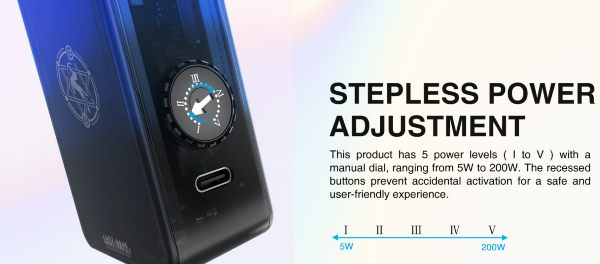 centaurus p200 lost vape box mod con regolatore di potenza a 5 livelli