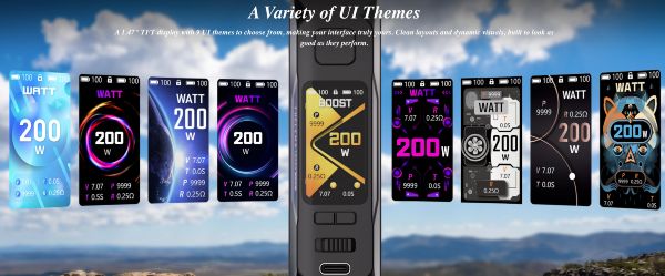 centaurus q200 pro lost vape sigaretta elettronica con 9 temi colore display