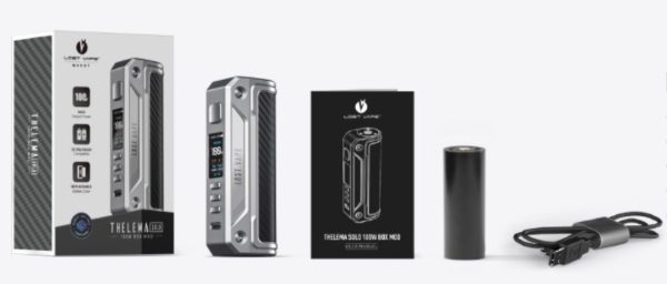 package contents thelema solo box mod 100w lost vape