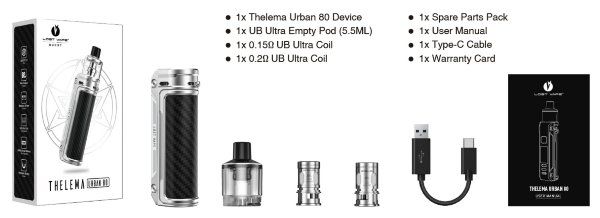 lost vape thelema urban 80 kit contenuto della confezione