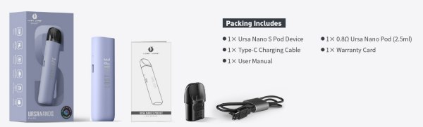 lost vape ursa nano s kit contenuto della confezione
