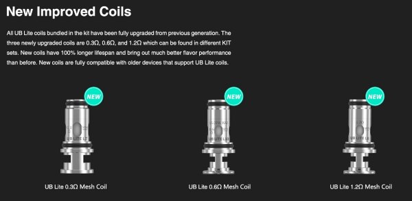 ub lite compatible resistors with ub lite lost vape atomizer