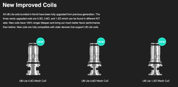 ub lite coils compatible with thelema mini kit lost vape