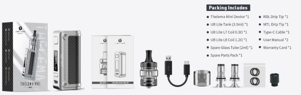 thelema mini kit lost vape contenuto della confezione