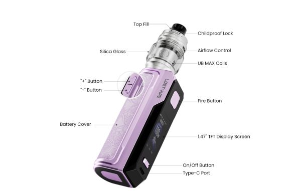 thelema solo 100w pro lost vape kit componenti sigaretta elettronica