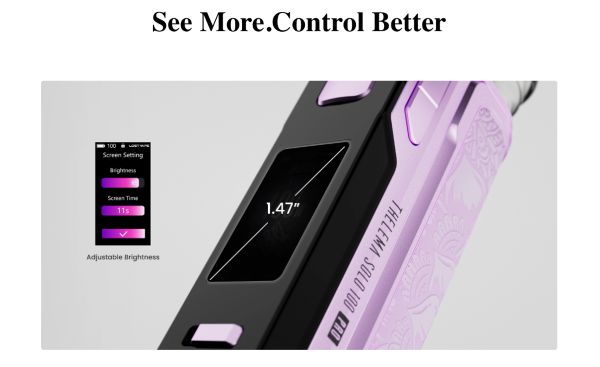 thelema solo 100w pro lost vape sigaretta elettronica con display a colori