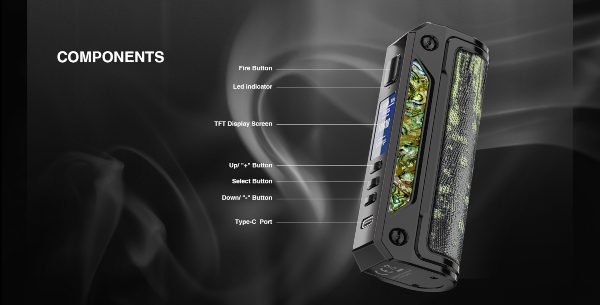 thelema solo box mod dna 100c componenti