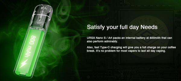 ursa nano art lost vape integrated battery electronic cigarette 800 mah