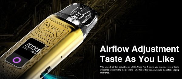 ursa nano pro 2 sigaretta elettronica con ariosità del tiro regolabile