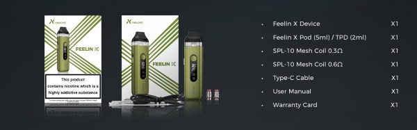 Feelin X Nevoks Pod Mod Kit contenuto della confezione