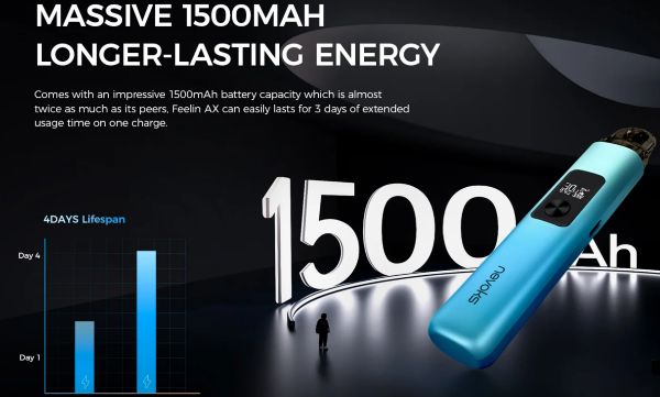 feelin ax nevoks sigaretta elettronica con batteria integrata 1500 mah