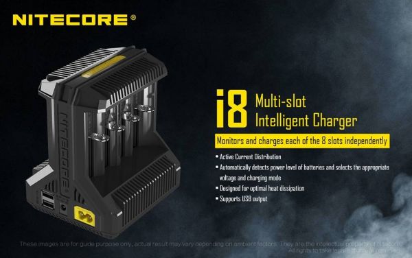 nitecore i8 battery charger 18650
