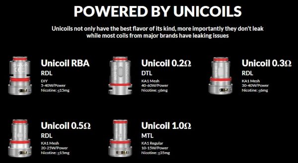 coil compatibili con cartuccia pod origin mini oxva