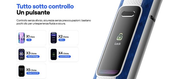 xlim 3 pro oxva sigaretta elettronica con tasto multifunzione