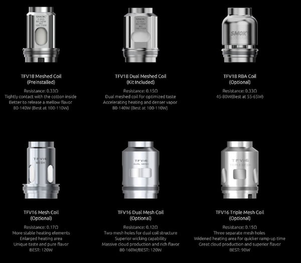 MAG 18 Smok Kit resistenze compatibili