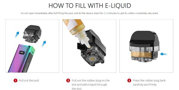 how to refill rpm2 nord x pod cartridge smok kit