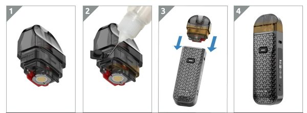 how to refill the nord 5 smok kit with liquid