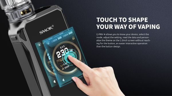g priv smok box mod display touch screen