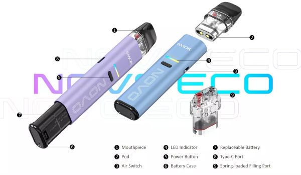 novo eco smok componenti sigaretta elettronica