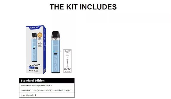 novo eco smok kit contenuto della confezione