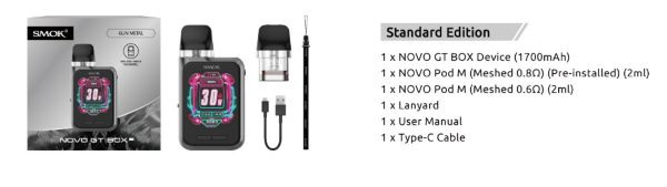 novo gt box smok kit contenuto della confezione