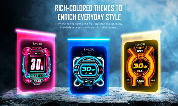 novo gt box smok sigaretta elettronica con 3 diversi temi colore