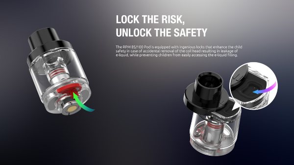 rpm 85 smok sistema di apertura anti bambino