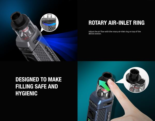 rpm 85 smok sistema di regolazione dell'ariosità di tiro
