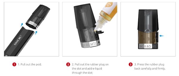 sigaretta elettronica Nfix Smok come ricaricare liquido