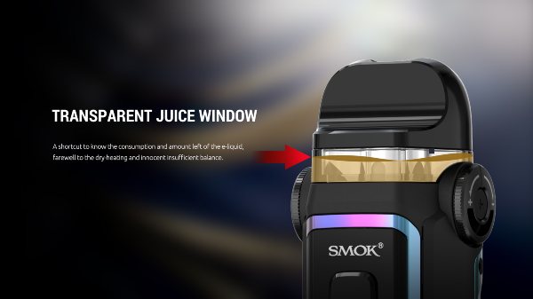 smok ipx 80 pod mod with transparent tank