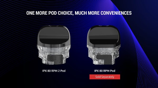 smok ipx 80 electronic cigarette compatible with rpm 2 and rpm 1 cartridges