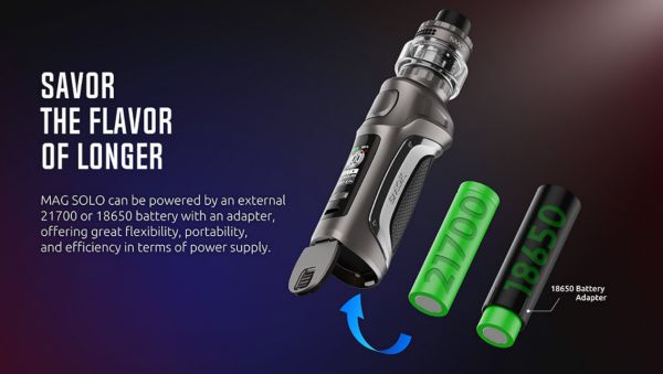 smok mag solo kit sigaretta elettronica single battery 18650 21700