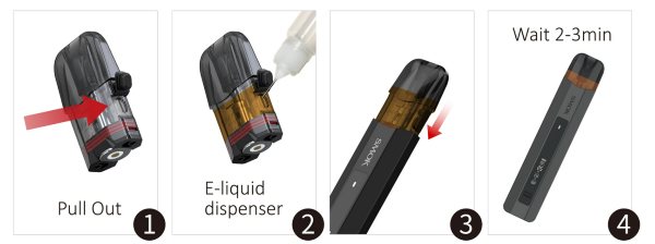 smok nfix pro come ricaricare il serbatoio da 2ml