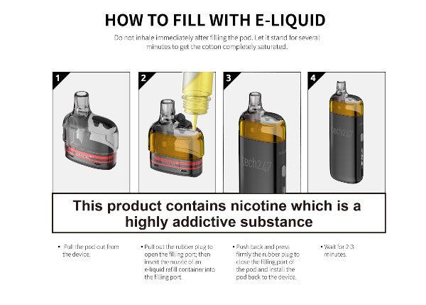 tech247 smok sigaretta elettronica con sistema di riempimento superiore