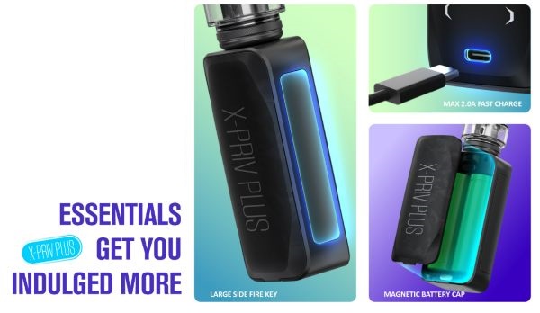 x priv plus smok box mod ricaricabile usb-c 2 ampere