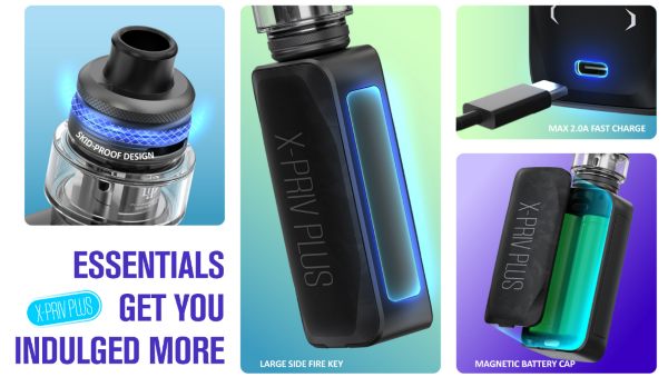x priv plus smok kit sigaretta elettronica ricaricabile usb-c 2 ampere