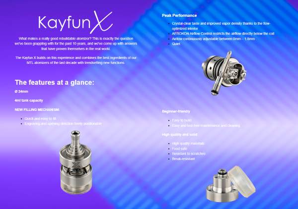 Kayfun X Svoemesto Atomizzatore 24mm novità