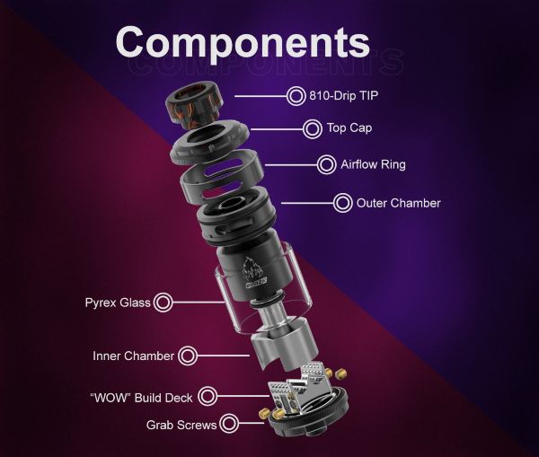 blaze rta atomizzatore con tiro regolabile
