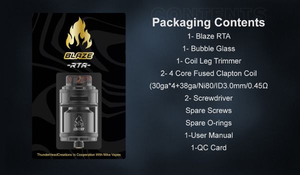 blaze rta atomizzatore thc contenuto della confezione