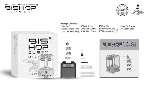 bishop cubed atomizzatore the vaping gentlemen club contenuto confezione