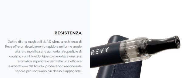 revy umami sigaretta elettronica con cartuccia pod ricaricabile 1.0 ohm da 2ml