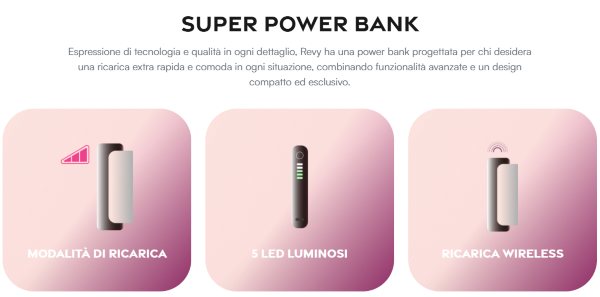 revy umami sigaretta elettronica con powerbank ricaricabile e 5 led luminosi